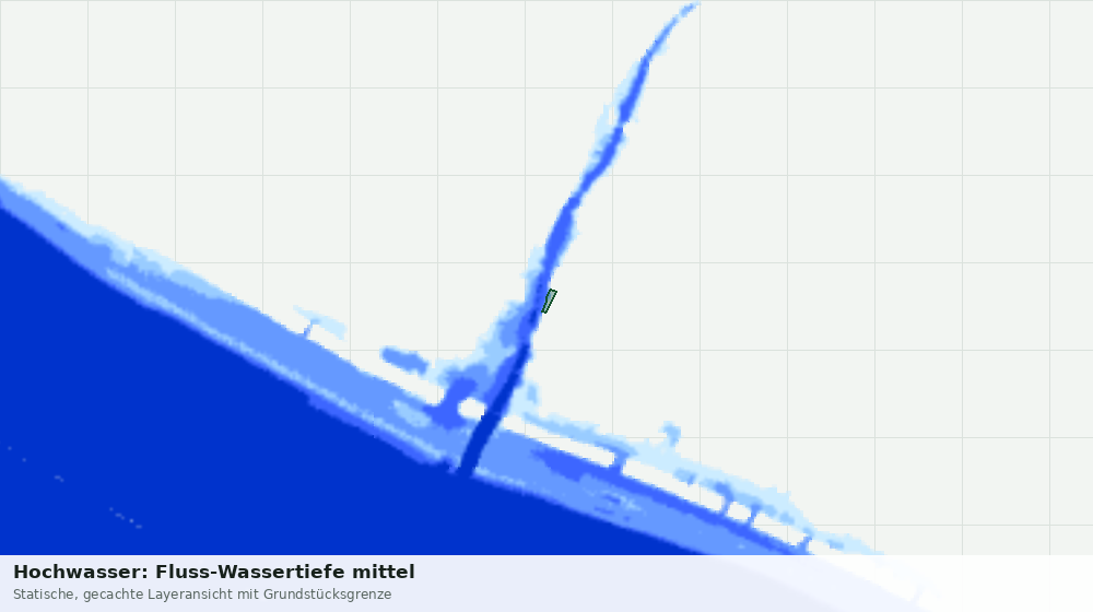 Statische Kartenansicht: Hochwasser: Fluss-Wassertiefe mittel