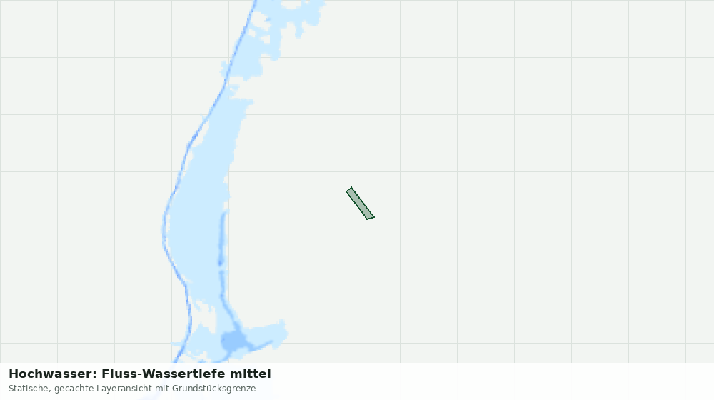 Statische Kartenansicht: Hochwasser: Fluss-Wassertiefe mittel
