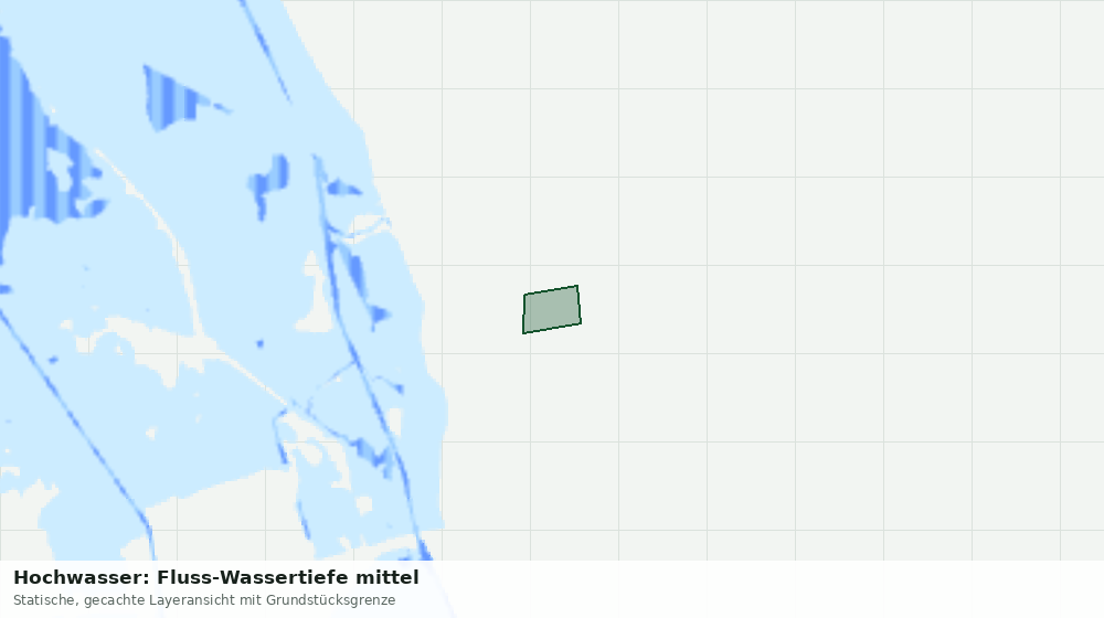 Statische Kartenansicht: Hochwasser: Fluss-Wassertiefe mittel