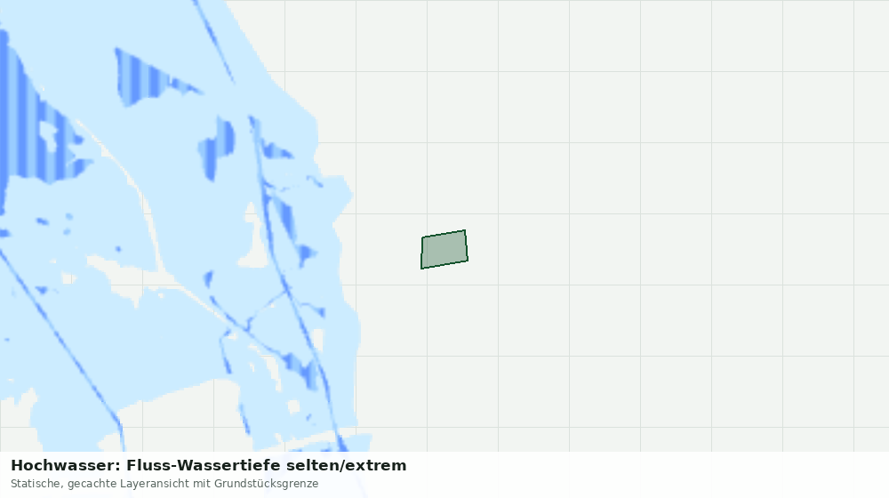 Statische Kartenansicht: Hochwasser: Fluss-Wassertiefe selten/extrem