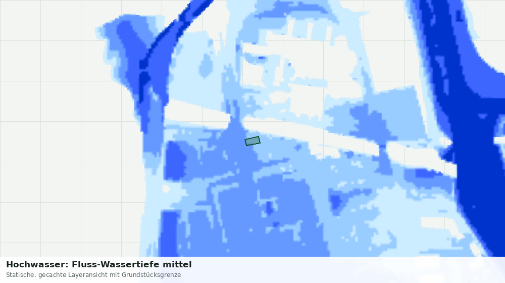 Statische Kartenansicht: Hochwasser: Fluss-Wassertiefe mittel