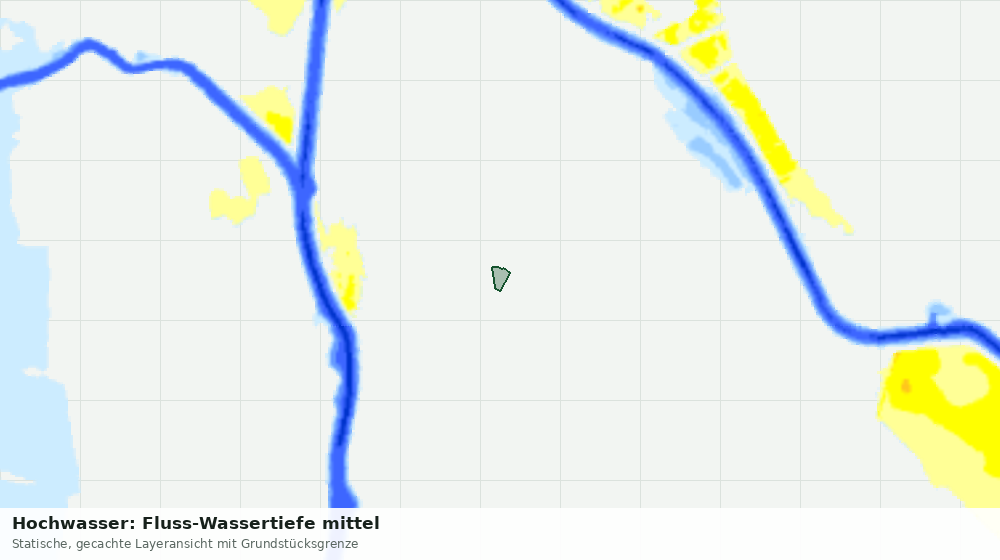 Statische Kartenansicht: Hochwasser: Fluss-Wassertiefe mittel
