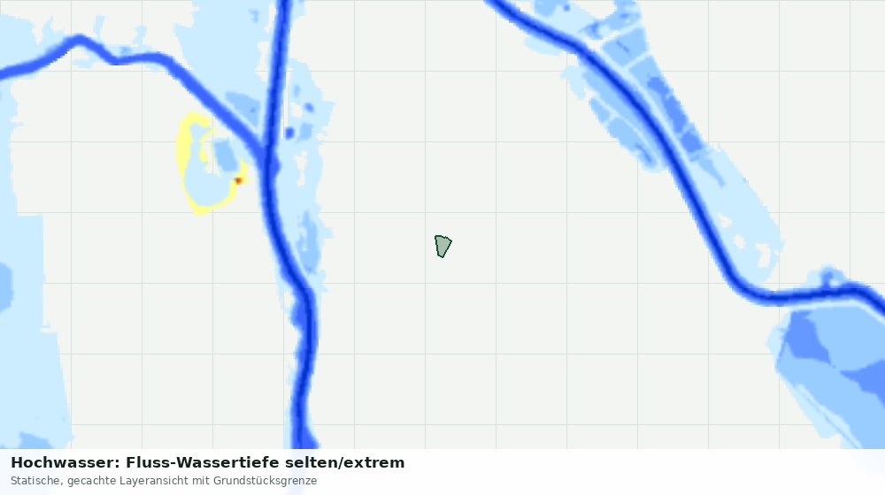 Statische Kartenansicht: Hochwasser: Fluss-Wassertiefe selten/extrem