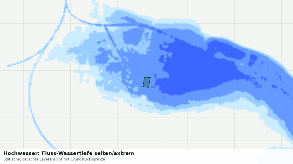 Statische Kartenansicht: Hochwasser: Fluss-Wassertiefe selten/extrem