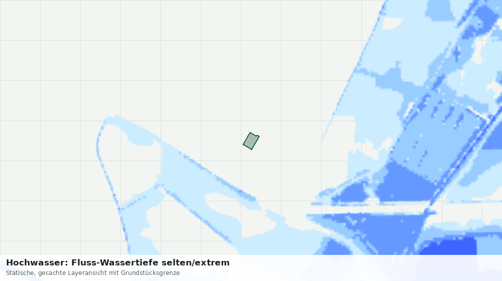 Statische Kartenansicht: Hochwasser: Fluss-Wassertiefe selten/extrem
