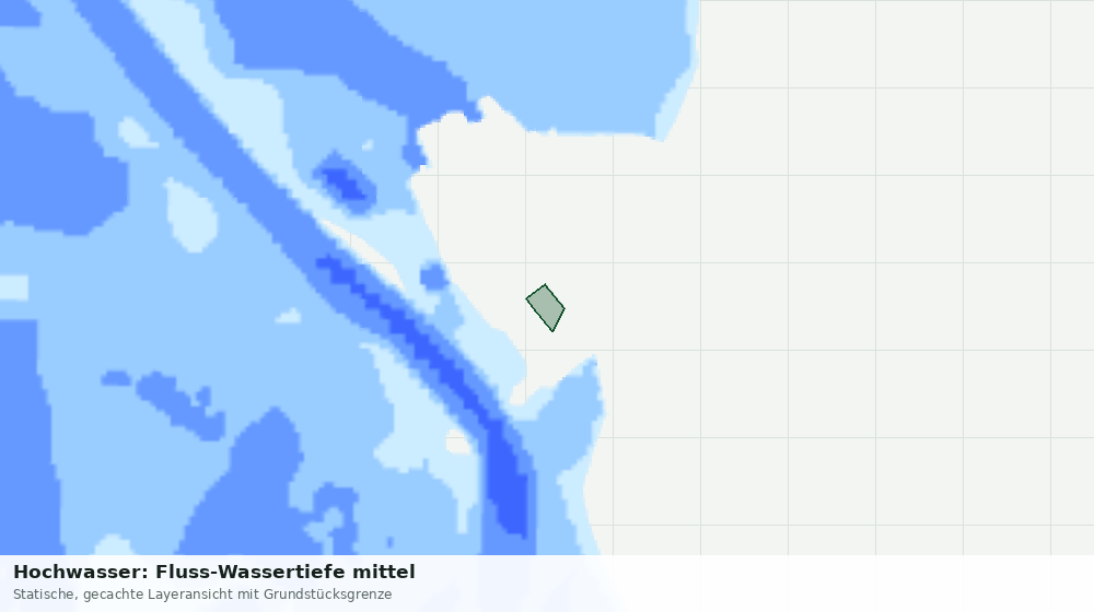 Statische Kartenansicht: Hochwasser: Fluss-Wassertiefe mittel
