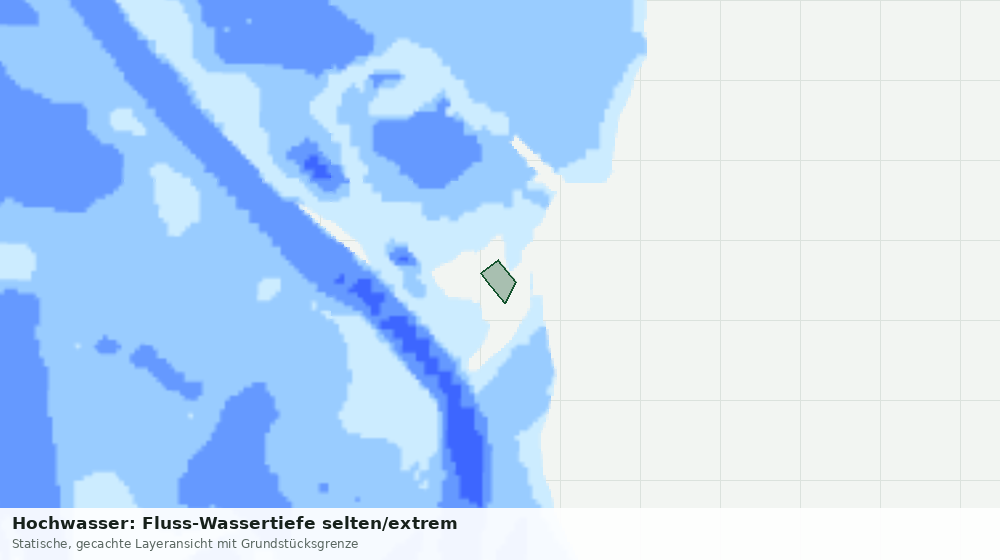 Statische Kartenansicht: Hochwasser: Fluss-Wassertiefe selten/extrem