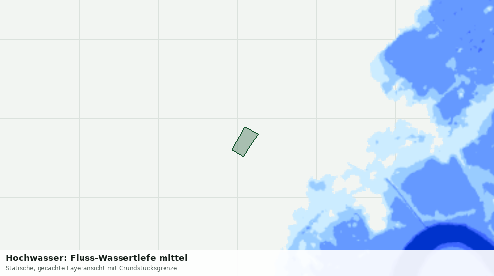 Statische Kartenansicht: Hochwasser: Fluss-Wassertiefe mittel