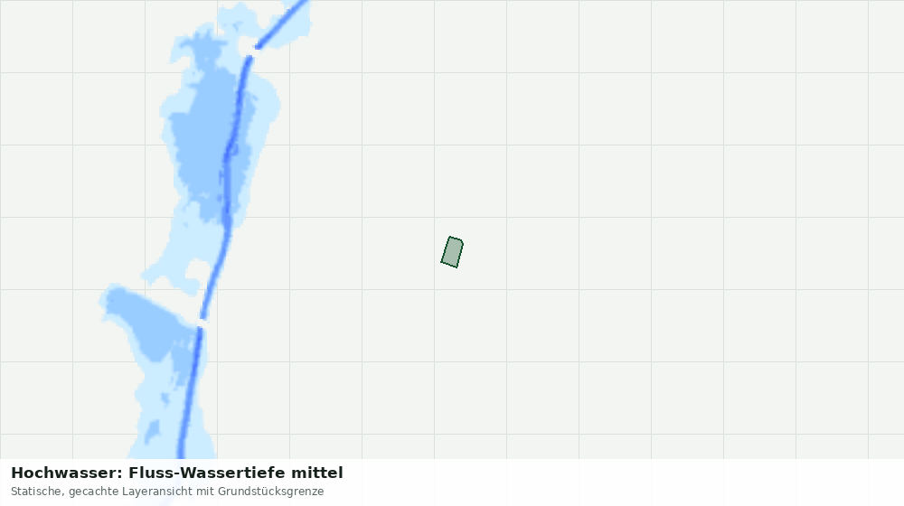 Statische Kartenansicht: Hochwasser: Fluss-Wassertiefe mittel