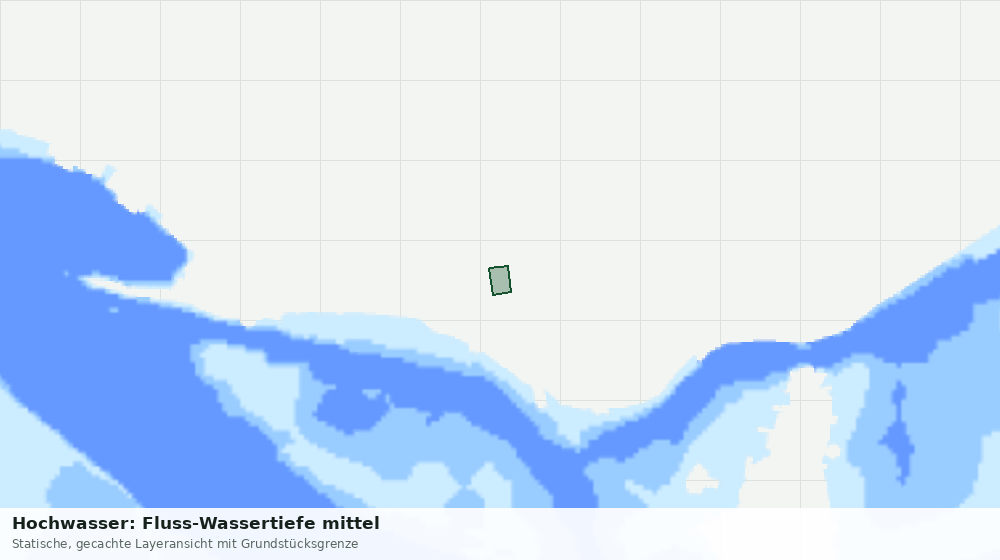Statische Kartenansicht: Hochwasser: Fluss-Wassertiefe mittel