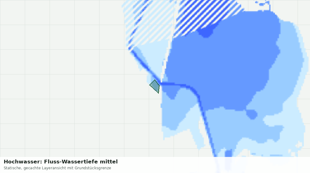 Statische Kartenansicht: Hochwasser: Fluss-Wassertiefe mittel