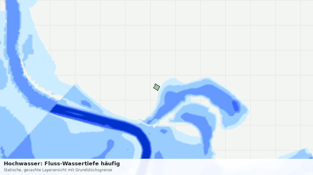Statische Kartenansicht: Hochwasser: Fluss-Wassertiefe häufig