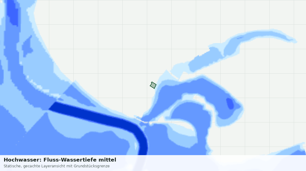 Statische Kartenansicht: Hochwasser: Fluss-Wassertiefe mittel
