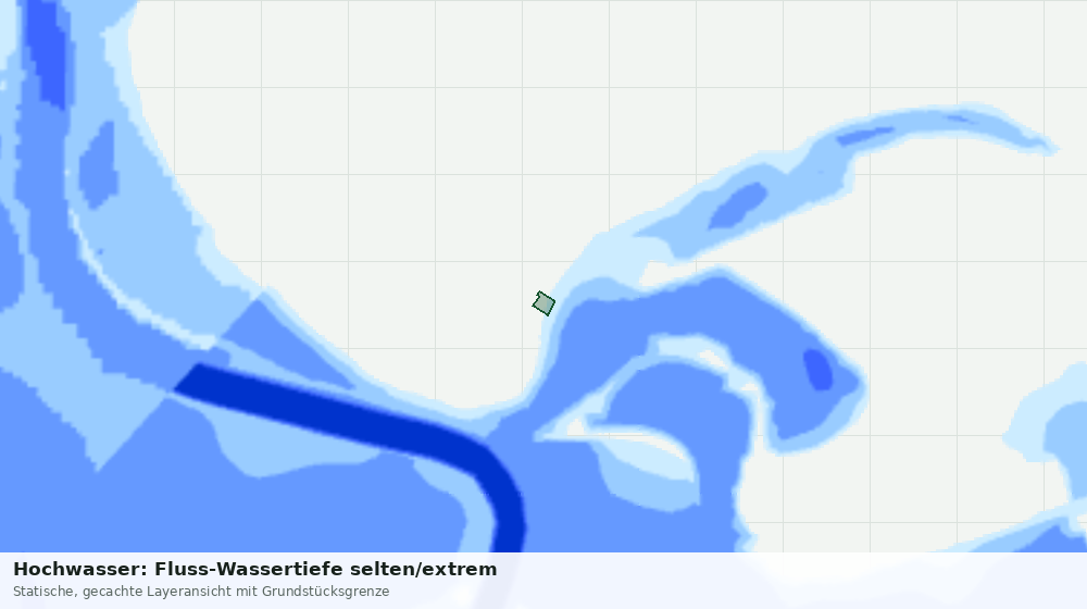 Statische Kartenansicht: Hochwasser: Fluss-Wassertiefe selten/extrem