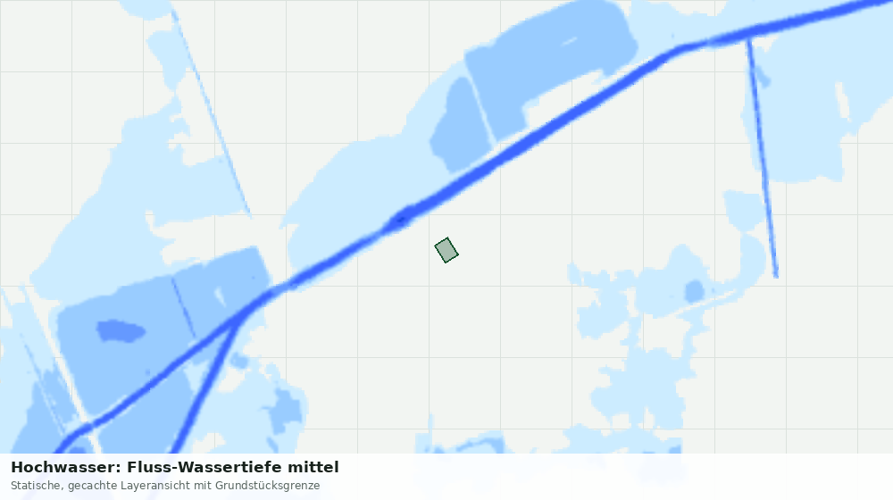 Statische Kartenansicht: Hochwasser: Fluss-Wassertiefe mittel