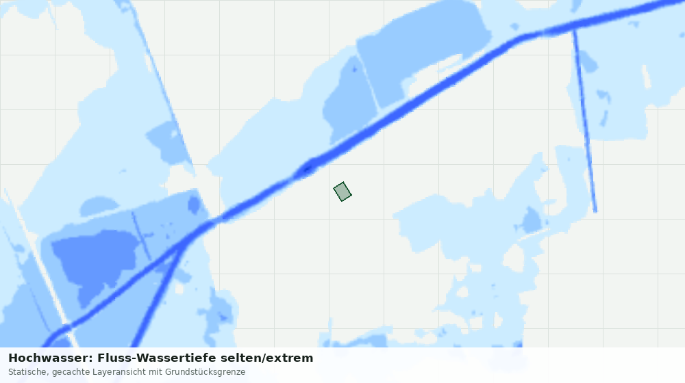 Statische Kartenansicht: Hochwasser: Fluss-Wassertiefe selten/extrem