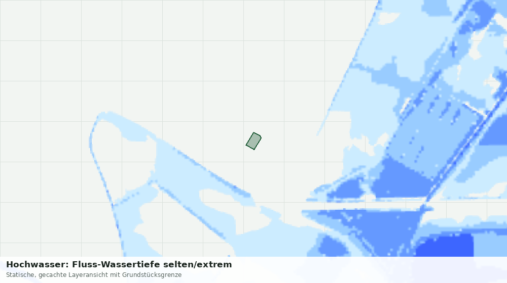 Statische Kartenansicht: Hochwasser: Fluss-Wassertiefe selten/extrem