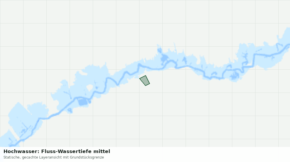 Statische Kartenansicht: Hochwasser: Fluss-Wassertiefe mittel