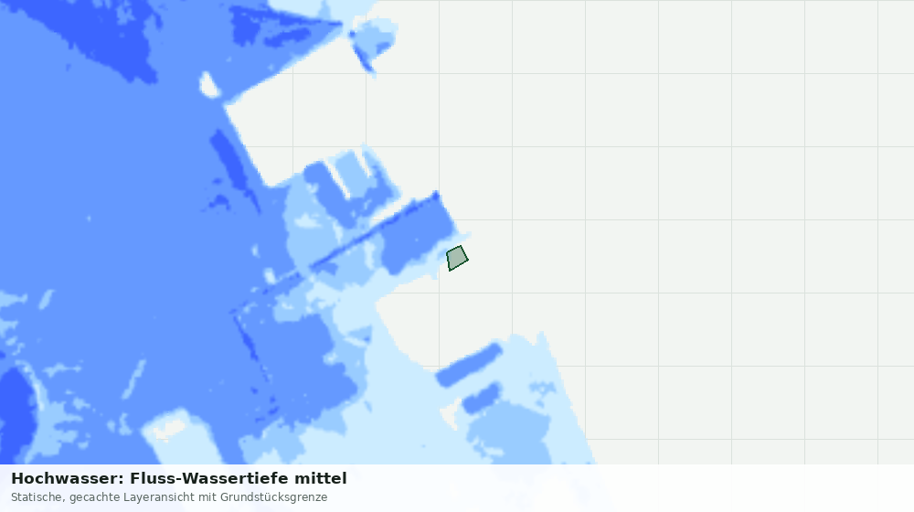 Statische Kartenansicht: Hochwasser: Fluss-Wassertiefe mittel
