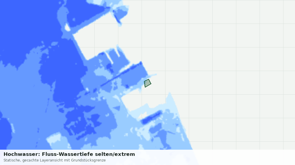 Statische Kartenansicht: Hochwasser: Fluss-Wassertiefe selten/extrem