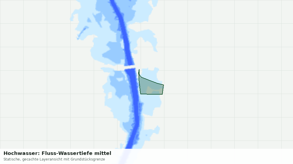 Statische Kartenansicht: Hochwasser: Fluss-Wassertiefe mittel