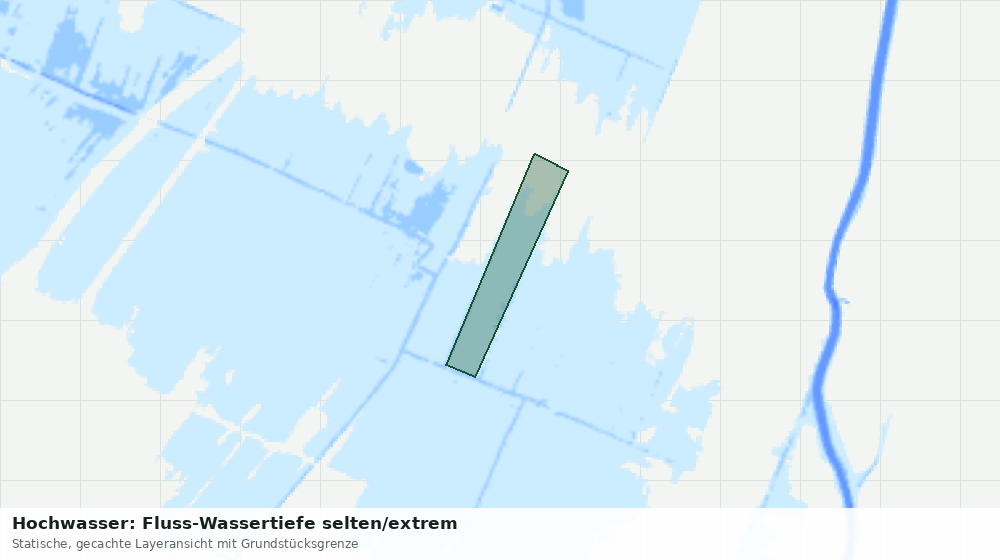 Statische Kartenansicht: Hochwasser: Fluss-Wassertiefe selten/extrem