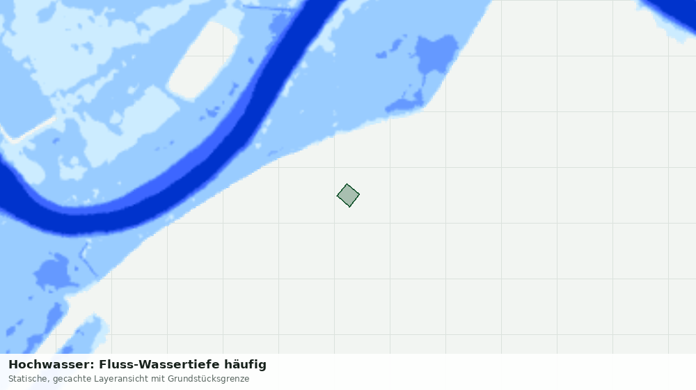 Statische Kartenansicht: Hochwasser: Fluss-Wassertiefe häufig