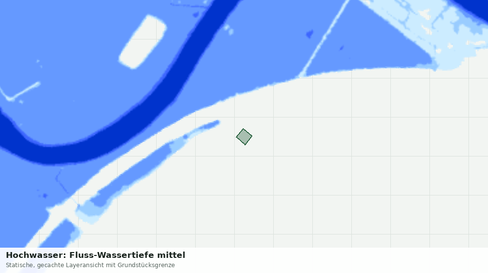 Statische Kartenansicht: Hochwasser: Fluss-Wassertiefe mittel
