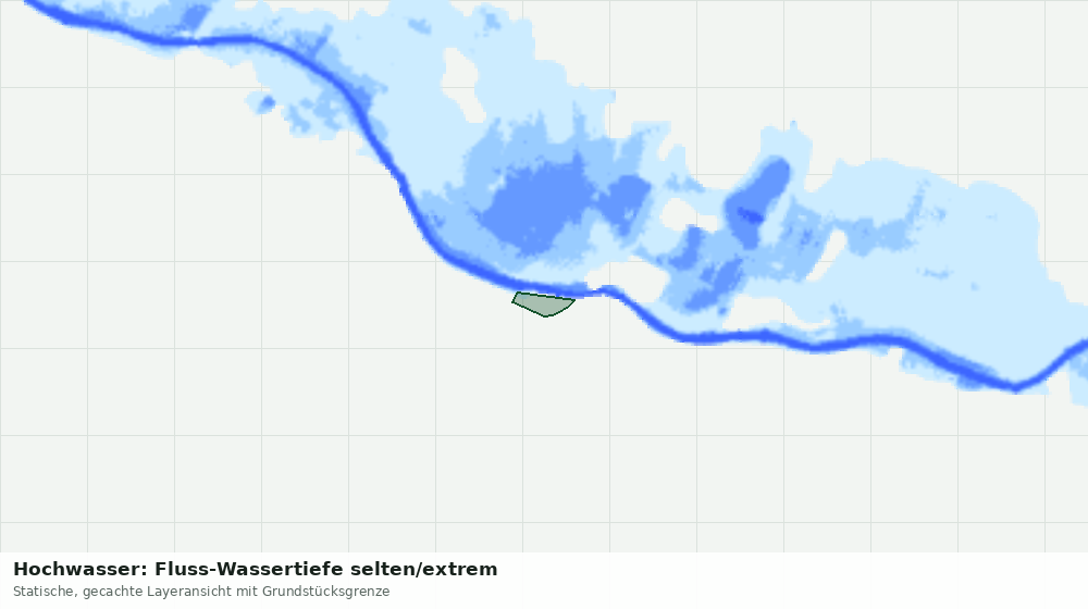 Statische Kartenansicht: Hochwasser: Fluss-Wassertiefe selten/extrem