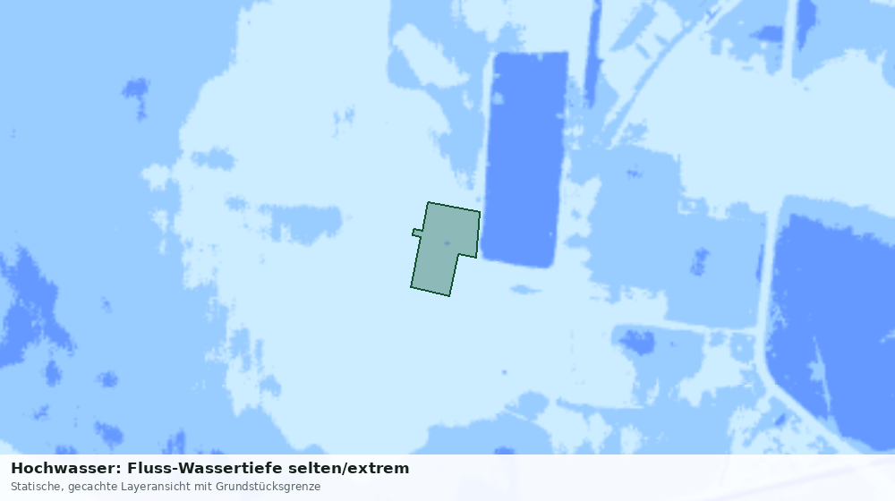 Statische Kartenansicht: Hochwasser: Fluss-Wassertiefe selten/extrem
