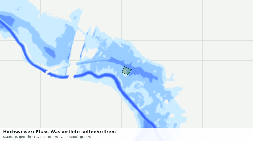 Statische Kartenansicht: Hochwasser: Fluss-Wassertiefe selten/extrem