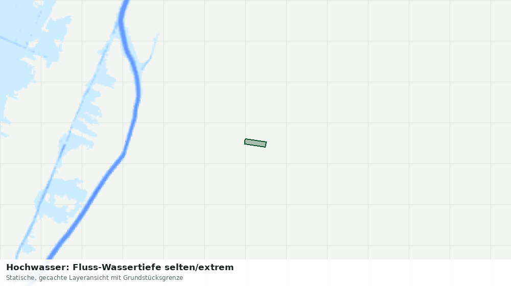 Statische Kartenansicht: Hochwasser: Fluss-Wassertiefe selten/extrem