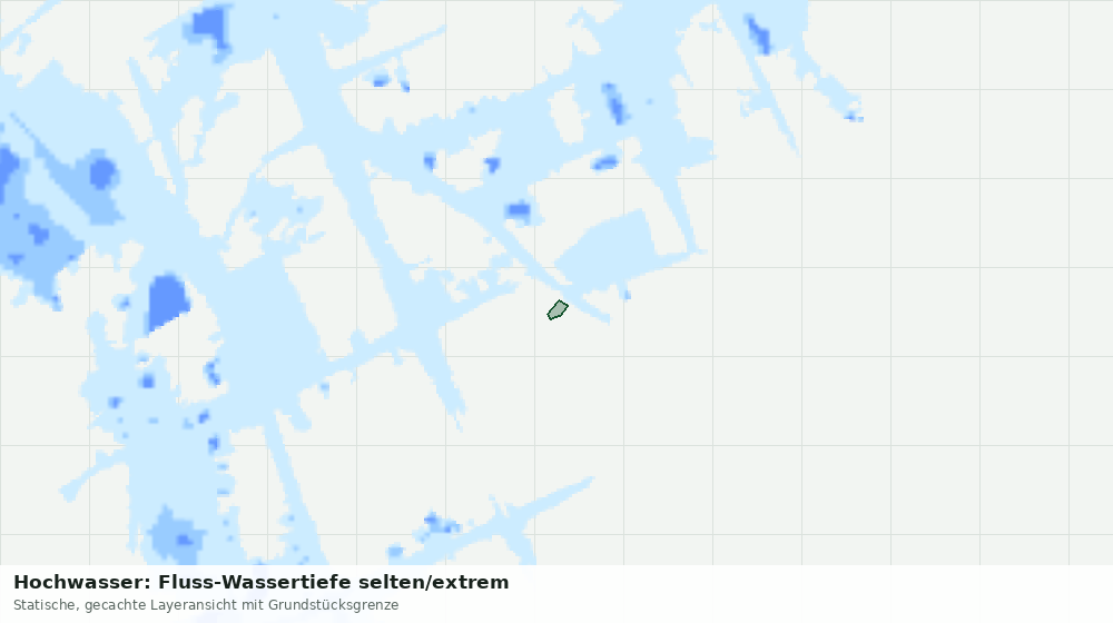 Statische Kartenansicht: Hochwasser: Fluss-Wassertiefe selten/extrem