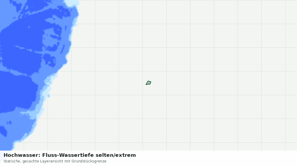 Statische Kartenansicht: Hochwasser: Fluss-Wassertiefe selten/extrem