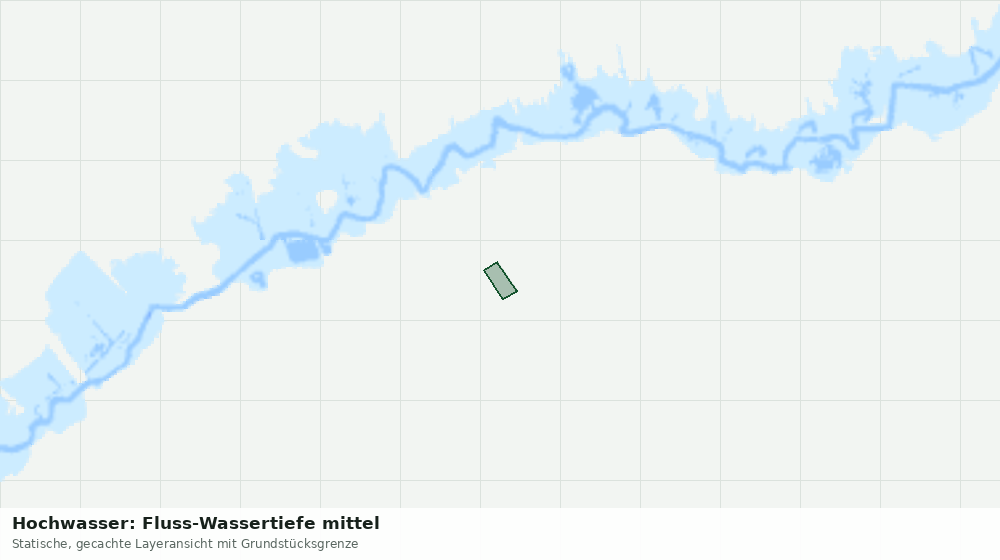 Statische Kartenansicht: Hochwasser: Fluss-Wassertiefe mittel