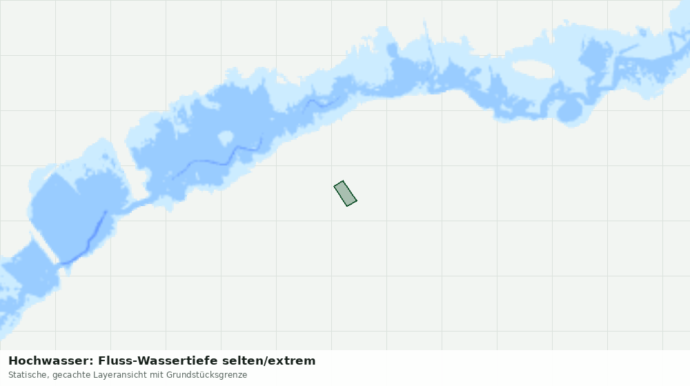 Statische Kartenansicht: Hochwasser: Fluss-Wassertiefe selten/extrem