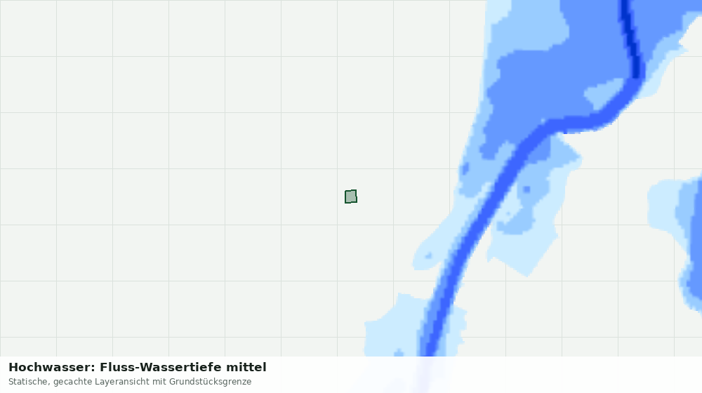 Statische Kartenansicht: Hochwasser: Fluss-Wassertiefe mittel