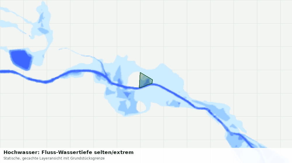 Statische Kartenansicht: Hochwasser: Fluss-Wassertiefe selten/extrem