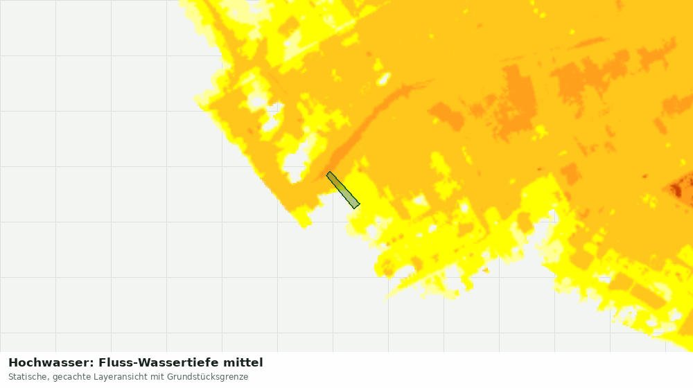 Statische Kartenansicht: Hochwasser: Fluss-Wassertiefe mittel