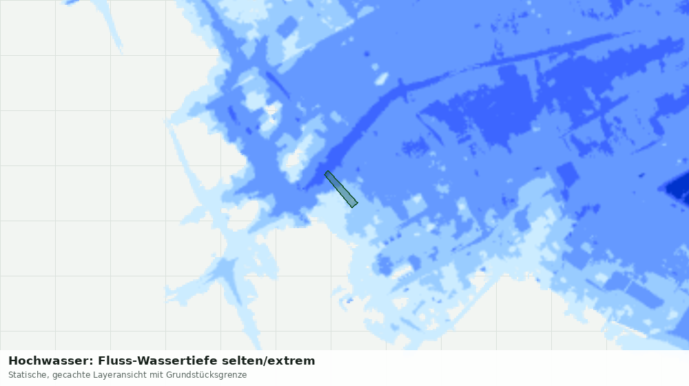 Statische Kartenansicht: Hochwasser: Fluss-Wassertiefe selten/extrem