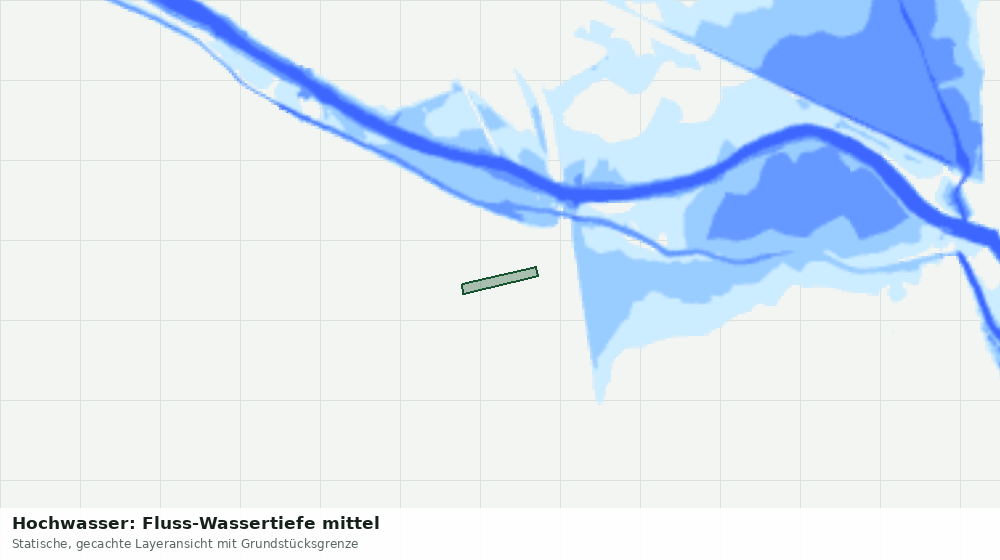 Statische Kartenansicht: Hochwasser: Fluss-Wassertiefe mittel