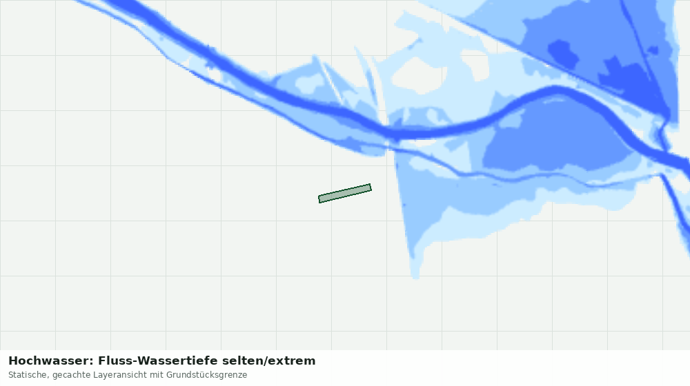 Statische Kartenansicht: Hochwasser: Fluss-Wassertiefe selten/extrem