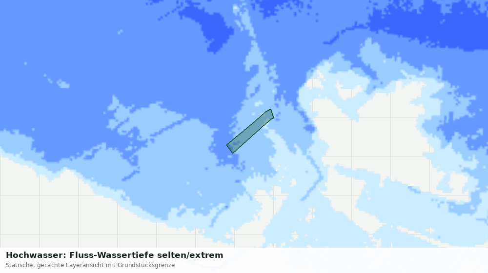 Statische Kartenansicht: Hochwasser: Fluss-Wassertiefe selten/extrem