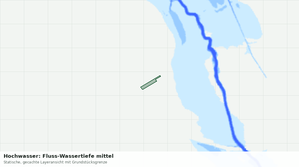 Statische Kartenansicht: Hochwasser: Fluss-Wassertiefe mittel