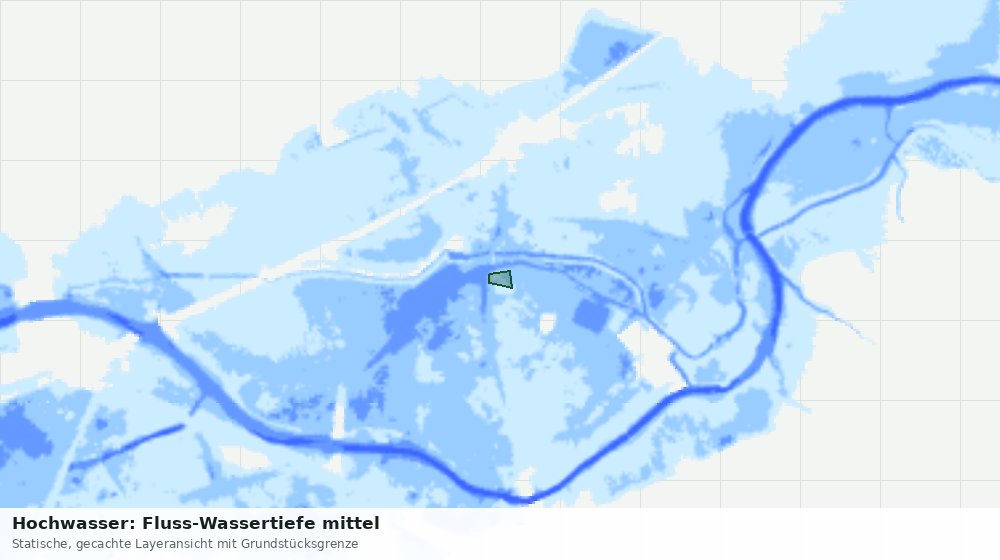 Statische Kartenansicht: Hochwasser: Fluss-Wassertiefe mittel