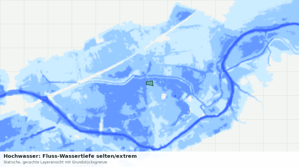 Statische Kartenansicht: Hochwasser: Fluss-Wassertiefe selten/extrem