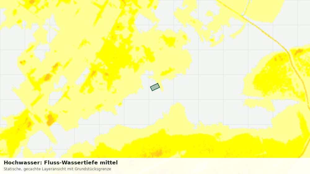 Statische Kartenansicht: Hochwasser: Fluss-Wassertiefe mittel
