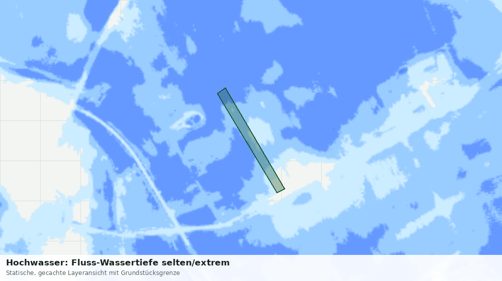 Statische Kartenansicht: Hochwasser: Fluss-Wassertiefe selten/extrem