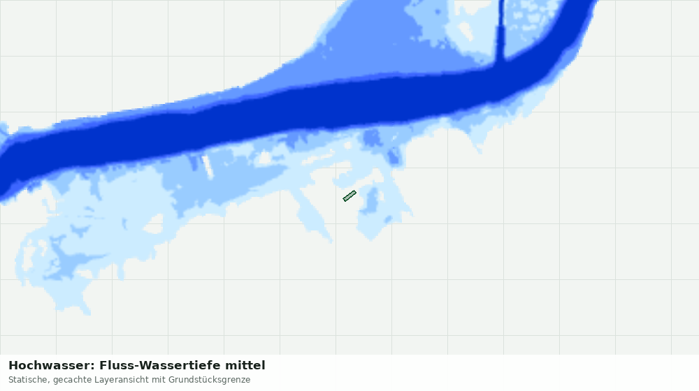 Statische Kartenansicht: Hochwasser: Fluss-Wassertiefe mittel