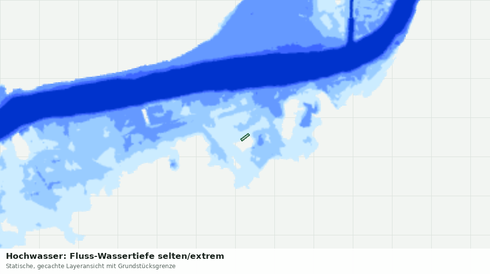 Statische Kartenansicht: Hochwasser: Fluss-Wassertiefe selten/extrem